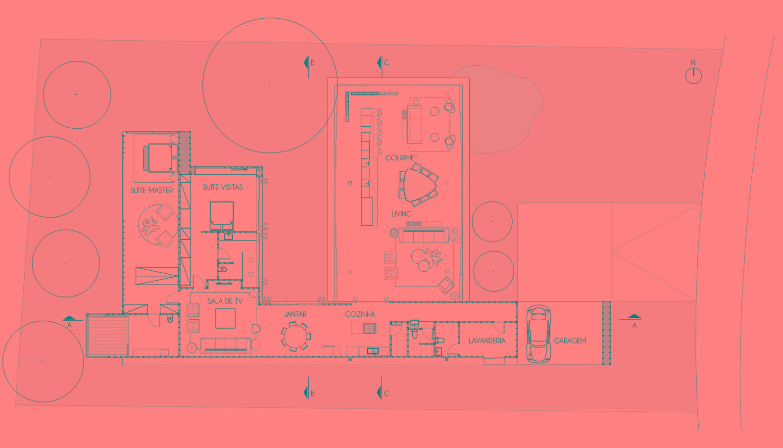 巴西 OF House 住宅 | 自然材料与现代氛围的融合-28