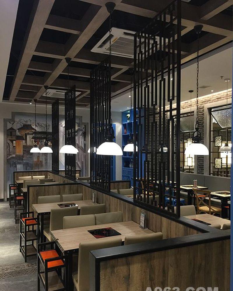 深圳野妹火锅店装饰设计-9