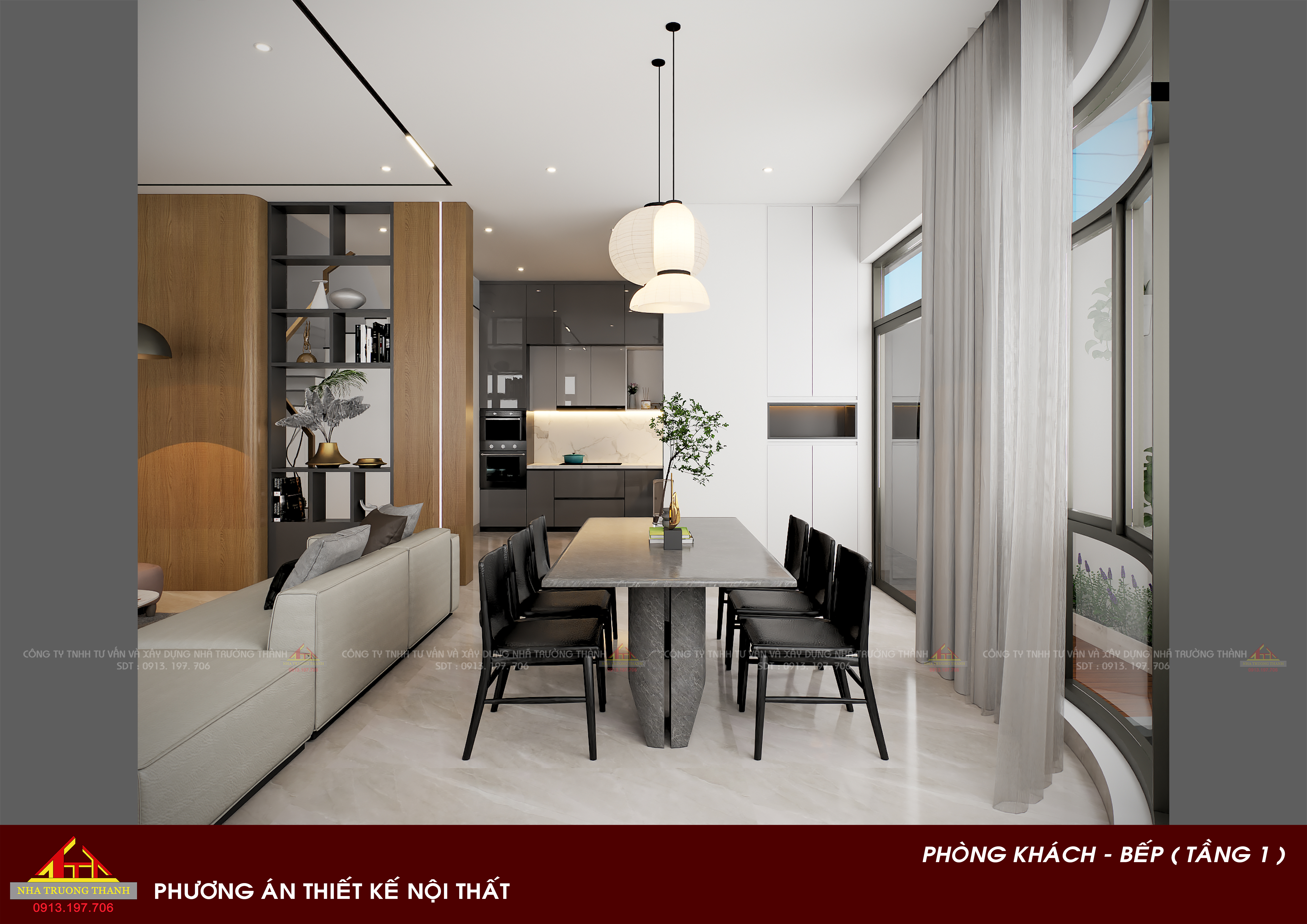 Thiết kế kiến trúc, nội thất nhà phố 2 mặt tiền-3