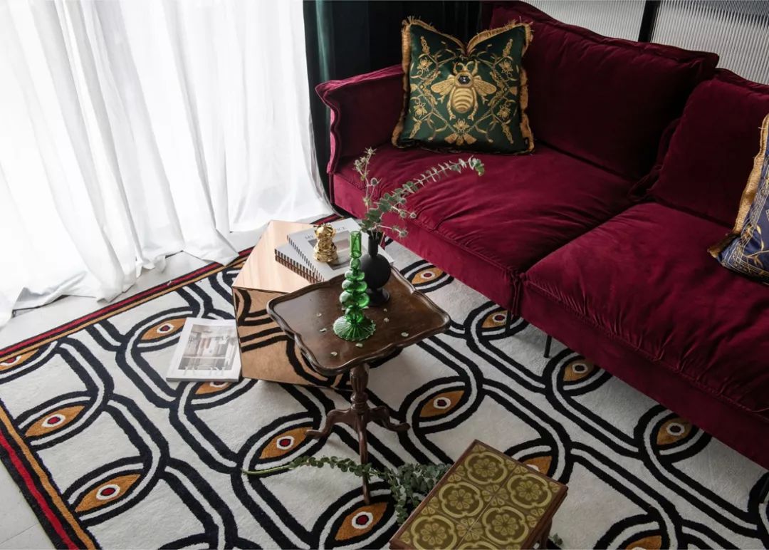 115㎡多彩混搭住宅，打造轻奢复古艺术空间-18