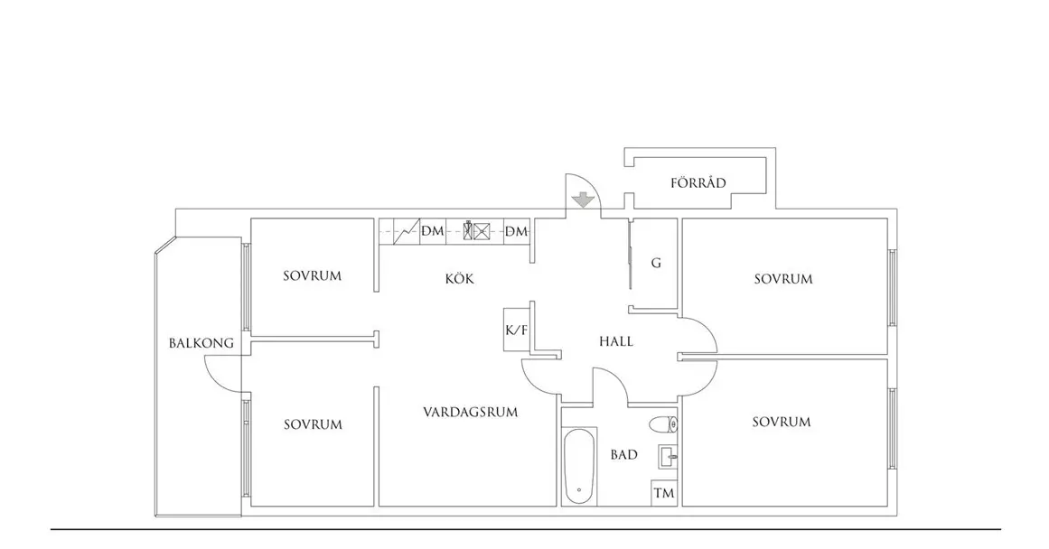 瑞典公寓巧变四居室 | 玻璃隔断打造明亮家庭空间-22