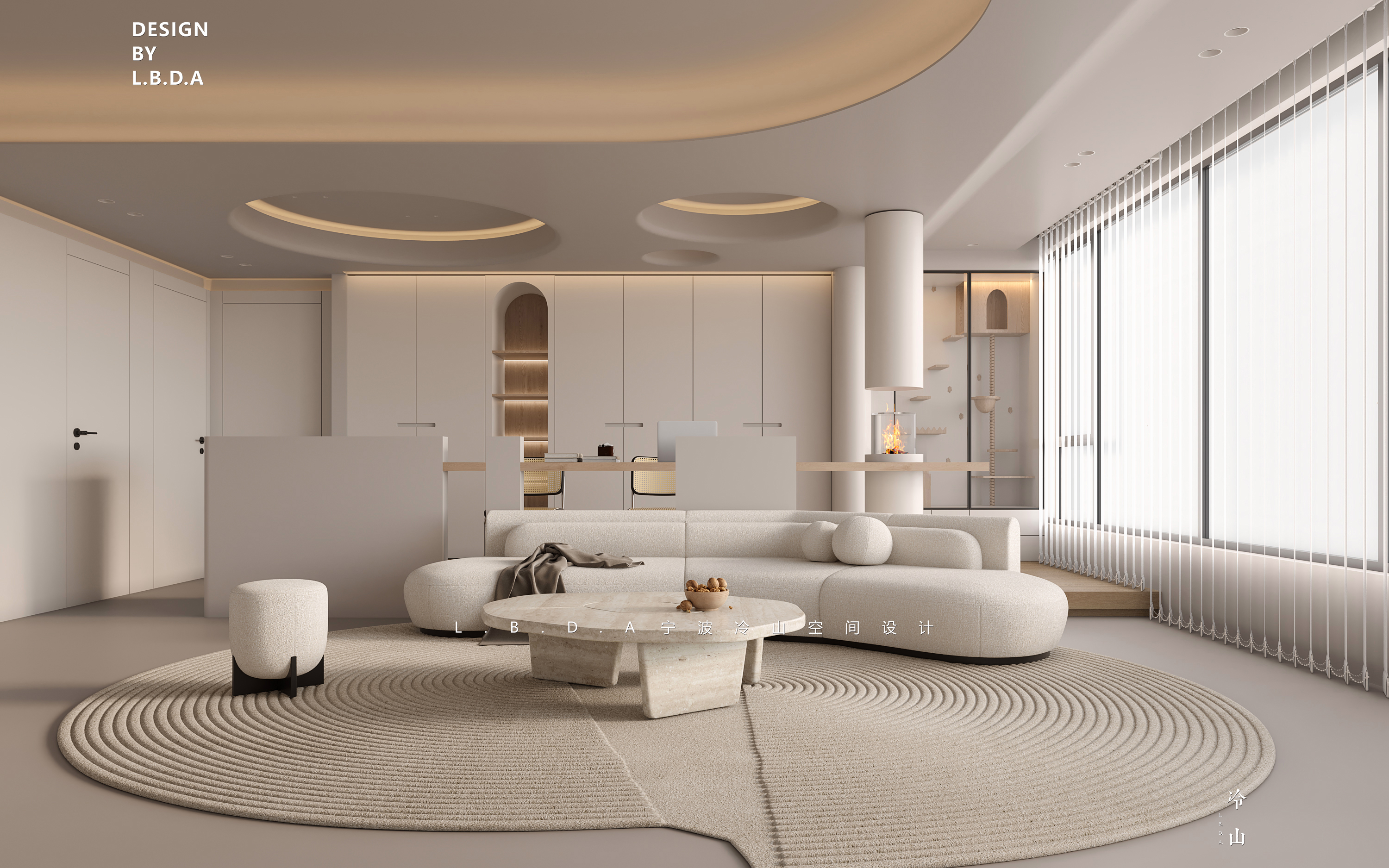 雅戈尔江上，现代浅色调极简-2