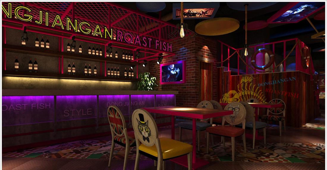 万骏设计/ 东江岸烤鱼餐厅-2