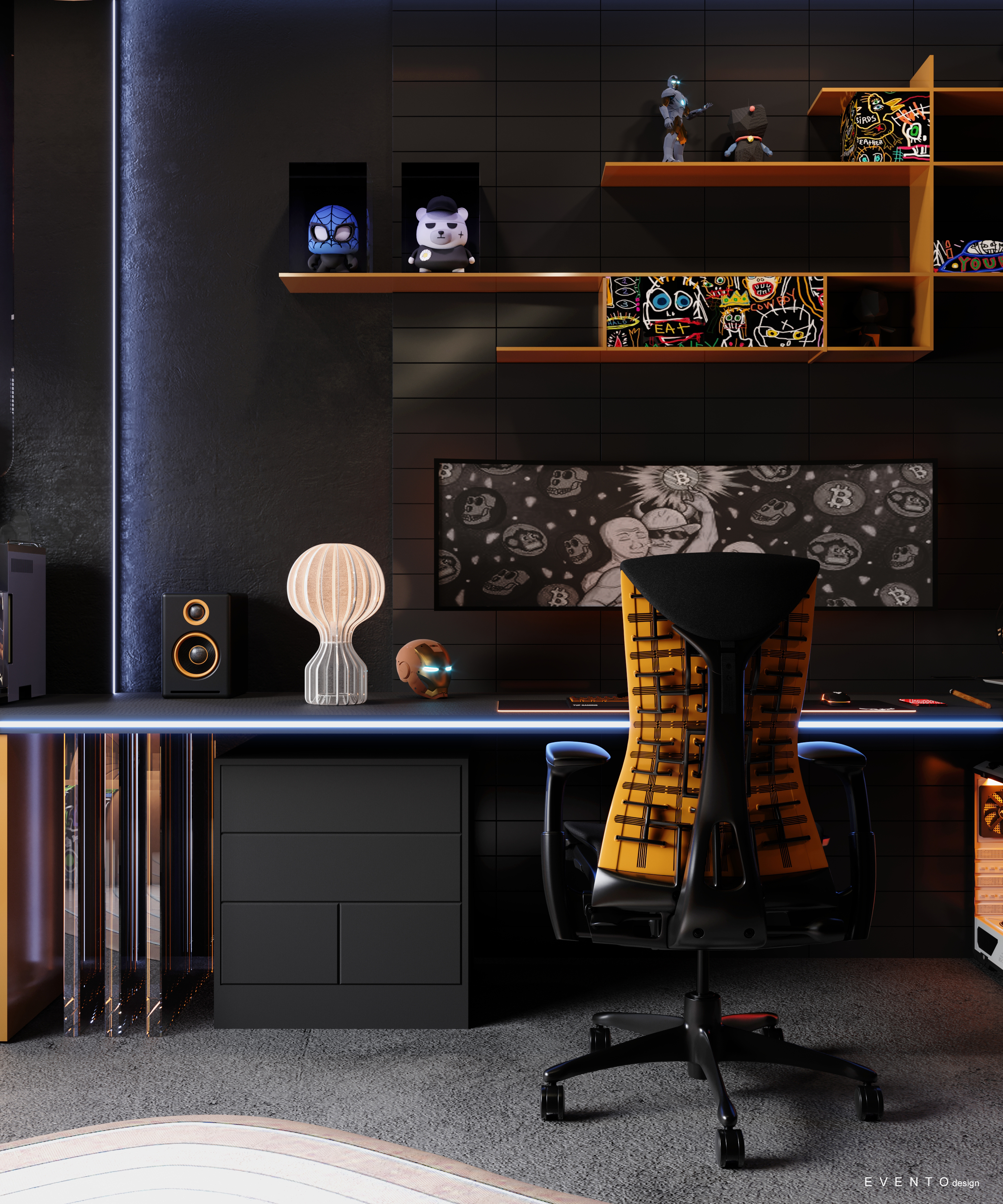 Graphic designer gaming room-10