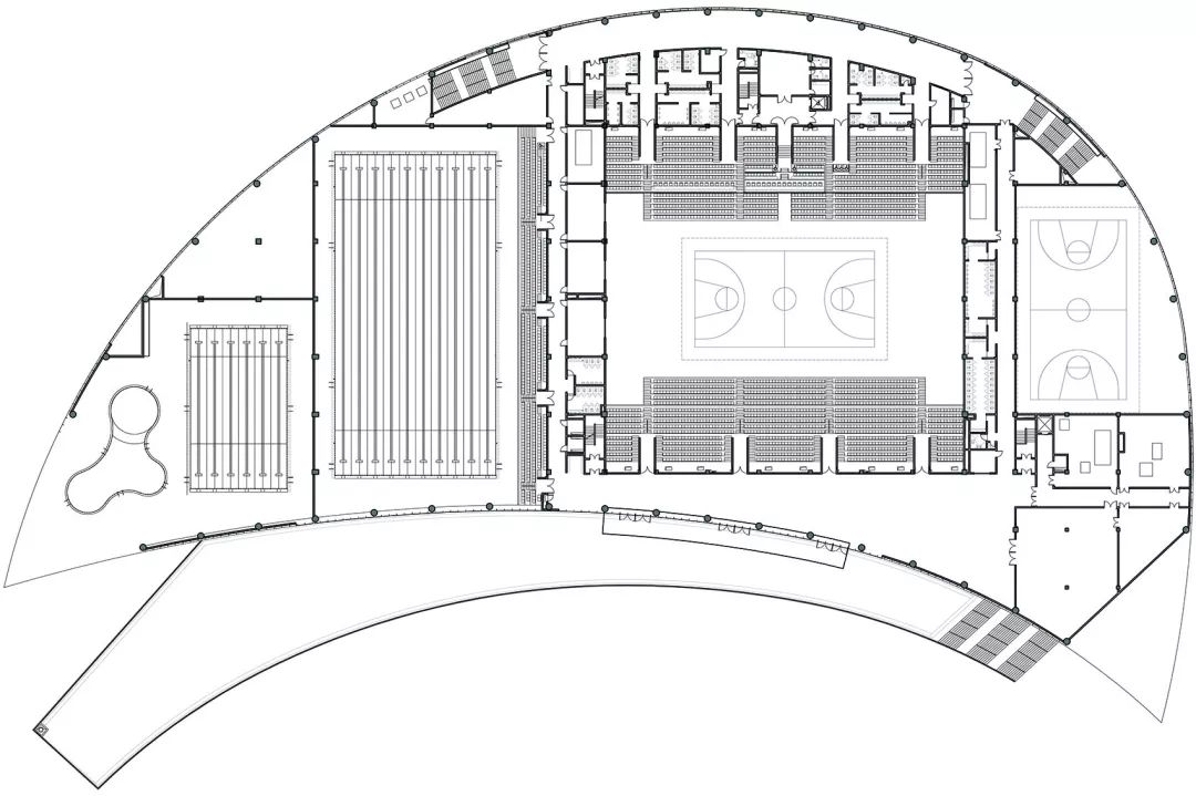 波浪造型下的如东体育中心，活力无限-71