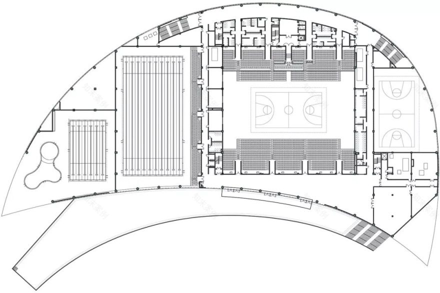 波浪造型下的如东体育中心,活力无限-71