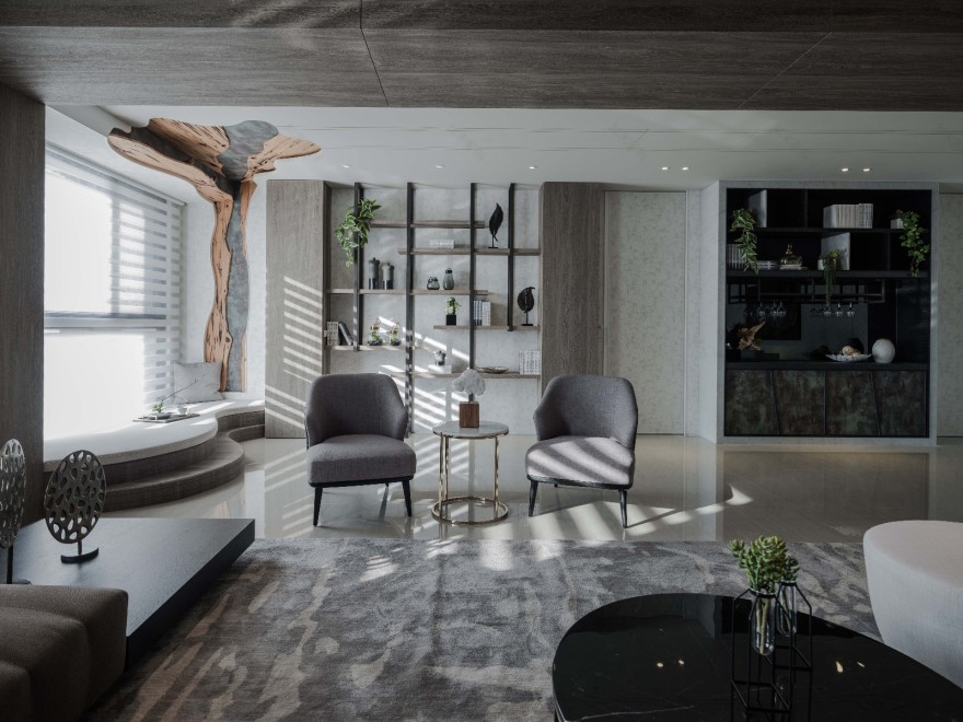 海暮色——现代风住宅 同育空间设计-5