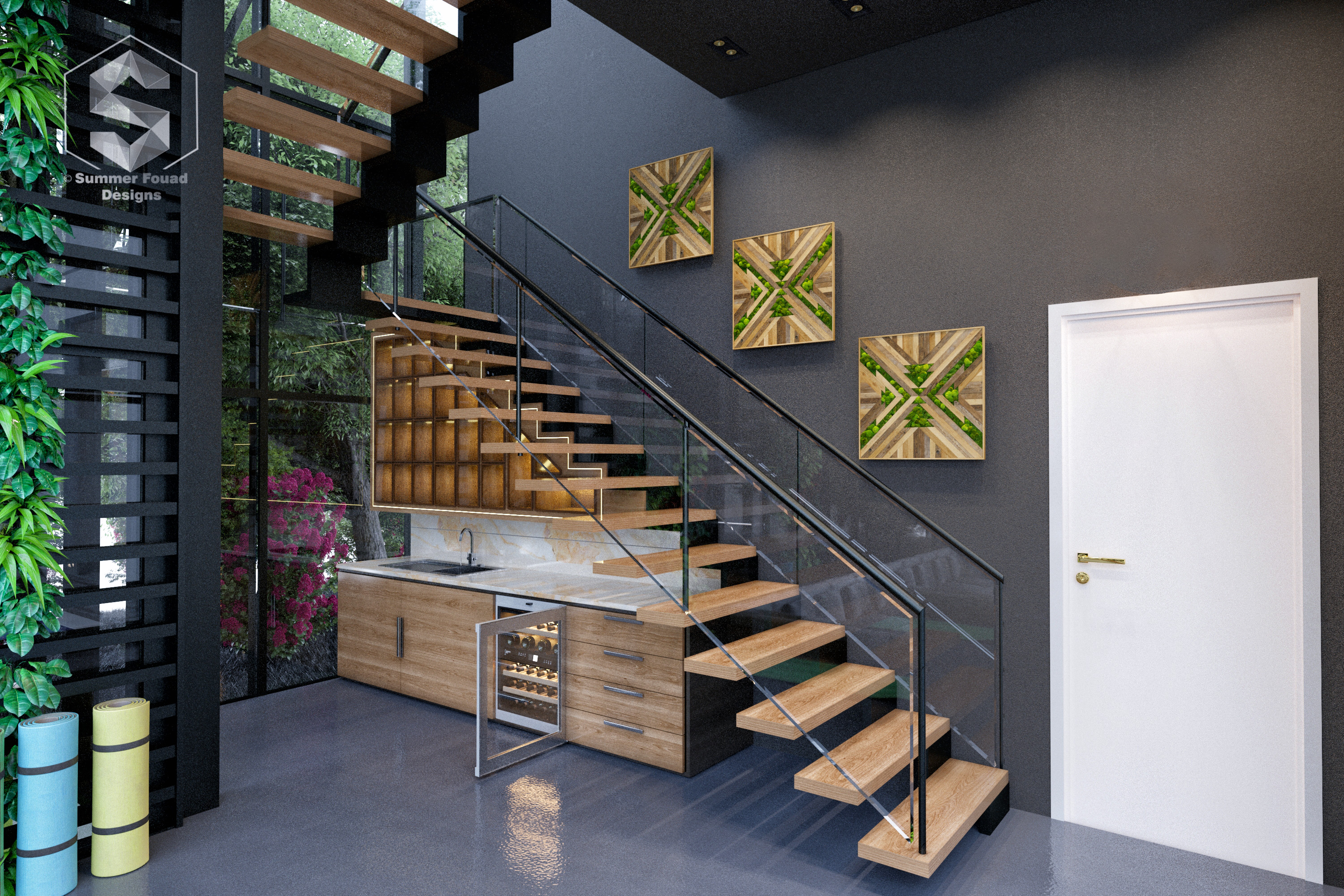 Industrial styled Annex attached to villa-0