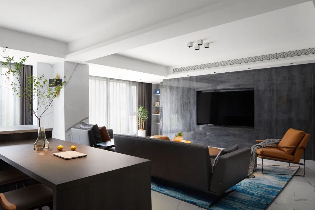 现代轻奢大平层 | 灰奢有度的中央御景社交空间-20