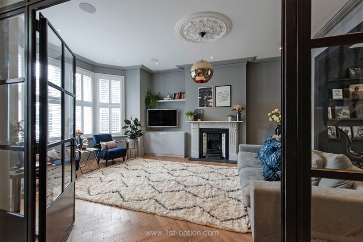 伦敦优雅庭院的联排别墅-4