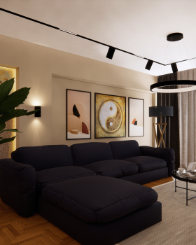My new design for a Living Room With a Bar Corner