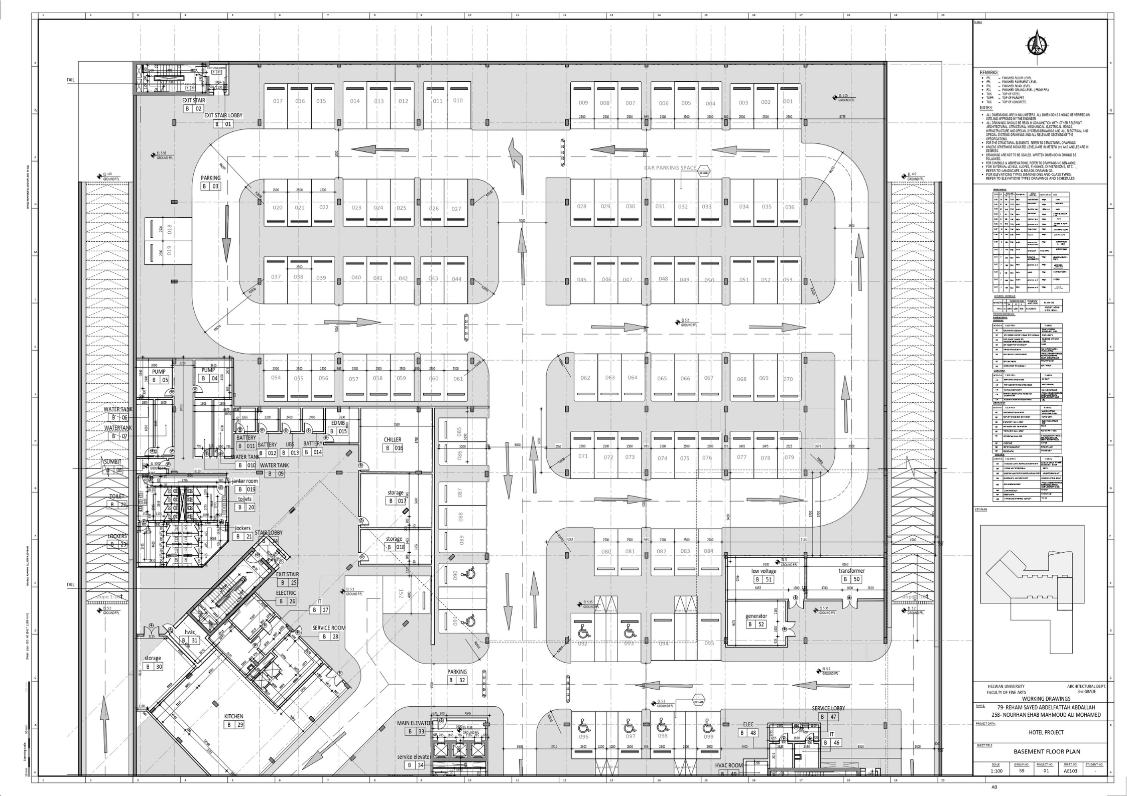 RENOS(3  STARS HOTEL)技术绘图项目丨赫勒万大学美术学院建筑系-13