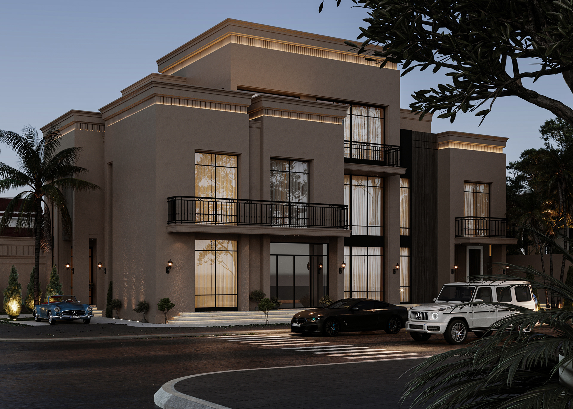 Neo Classic Villa Facade 设计与可视化-29