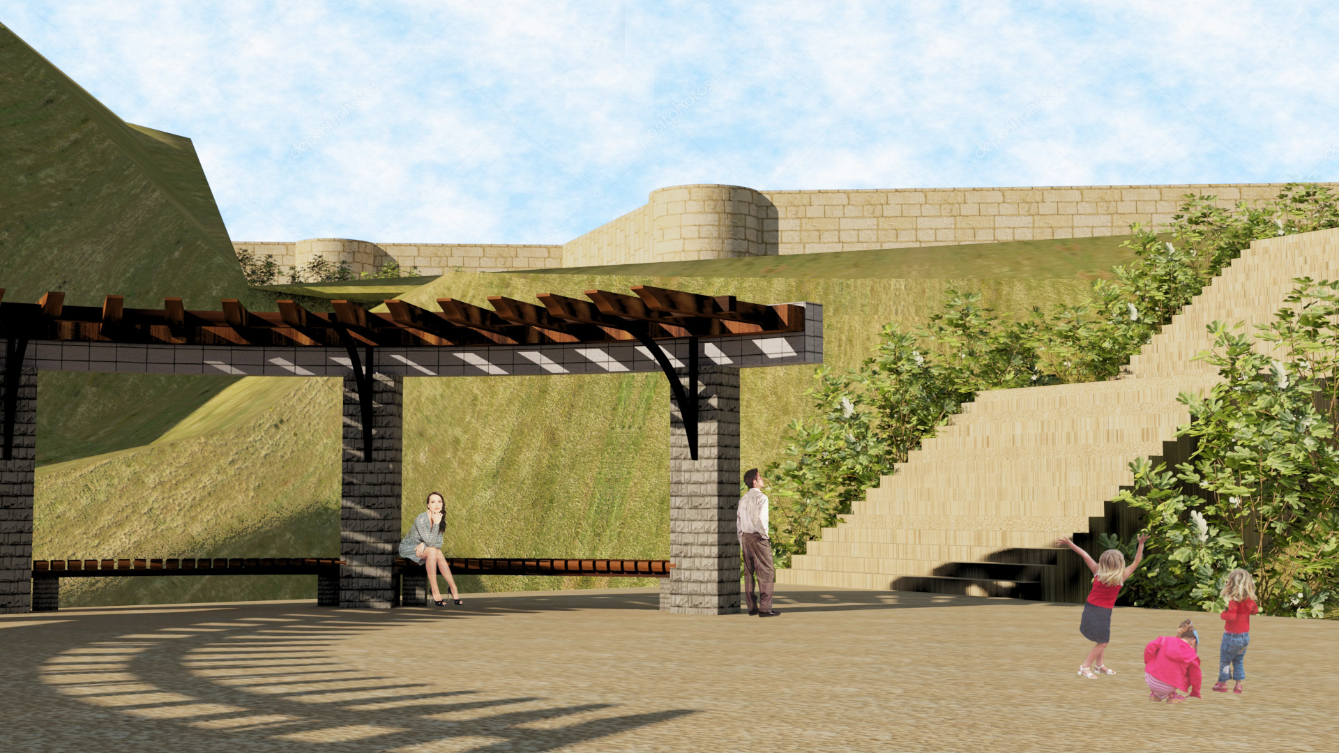 Salah-Al-Din Citadel Hillside Landscape Project-2