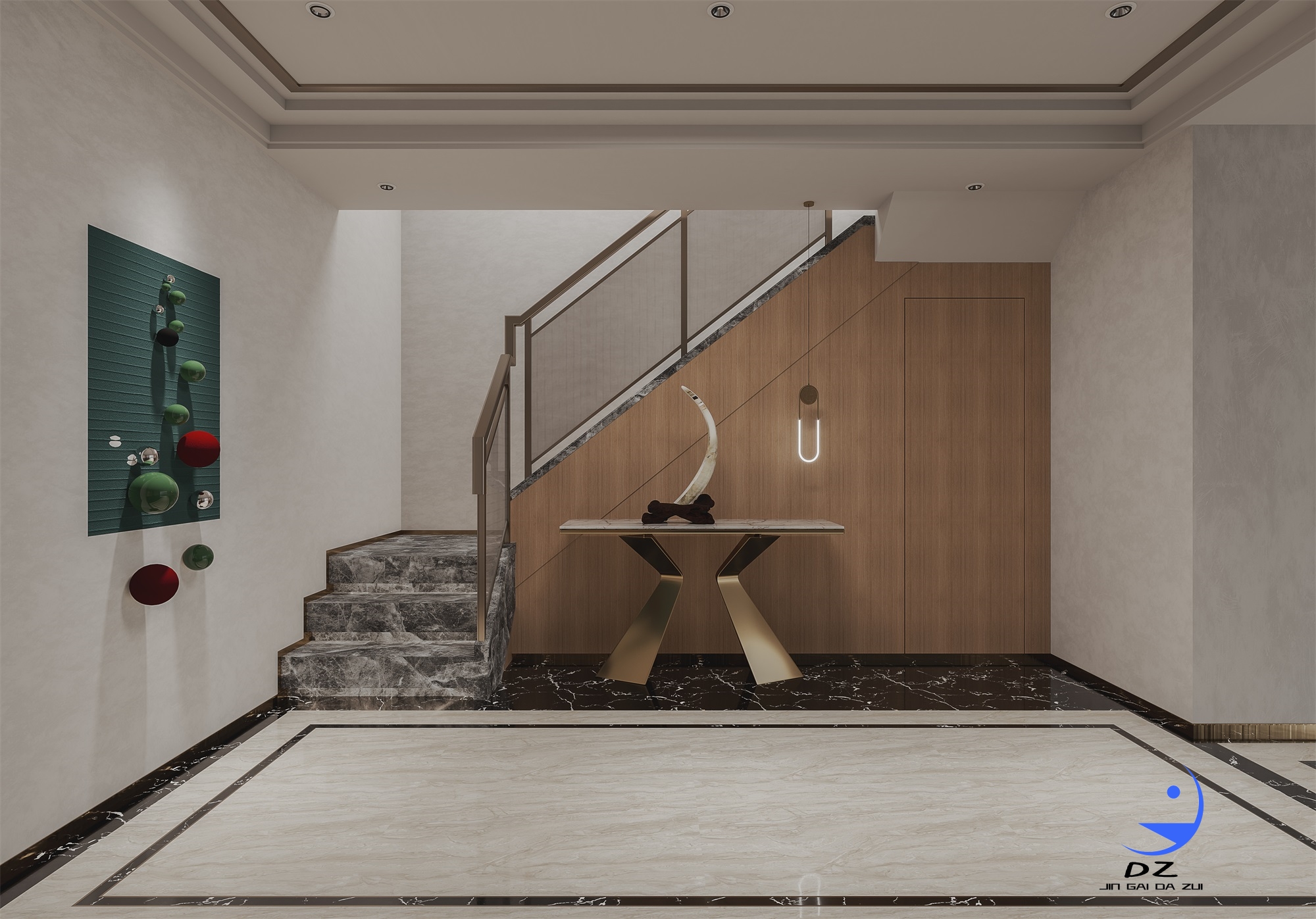 挑空室内客餐厅过道卧室案例分享-11