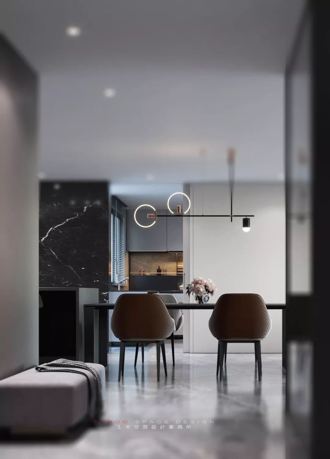 华贸铂金府私宅 | 阳光下的优雅极简空间-59