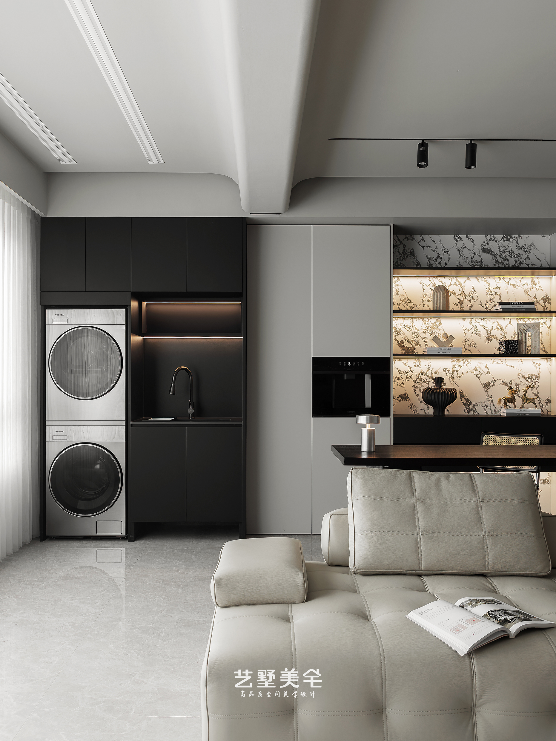 139㎡高级灰克制美学 现代高级感栖居丨中国合肥丨艺墅美宅设计-24