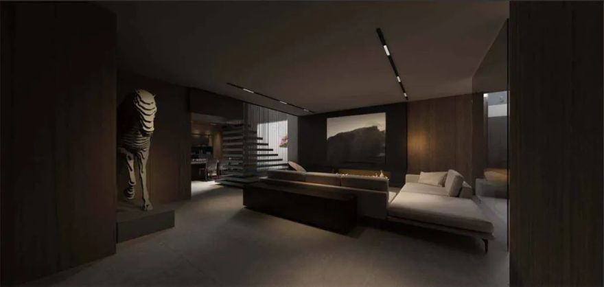 常恩设计 | 雅黑璞木极简风私宅,诠释空间高级感与时尚感-31