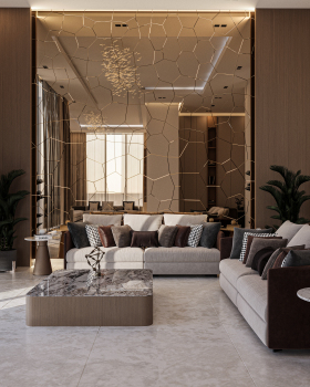 Modern Elegance: Interior Living Area & Guest