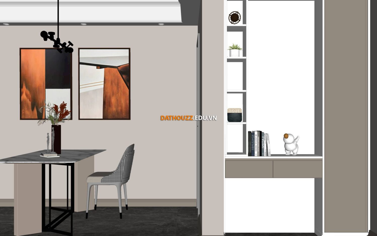 Sketchup室内客厅模型丨DatHouzz-2