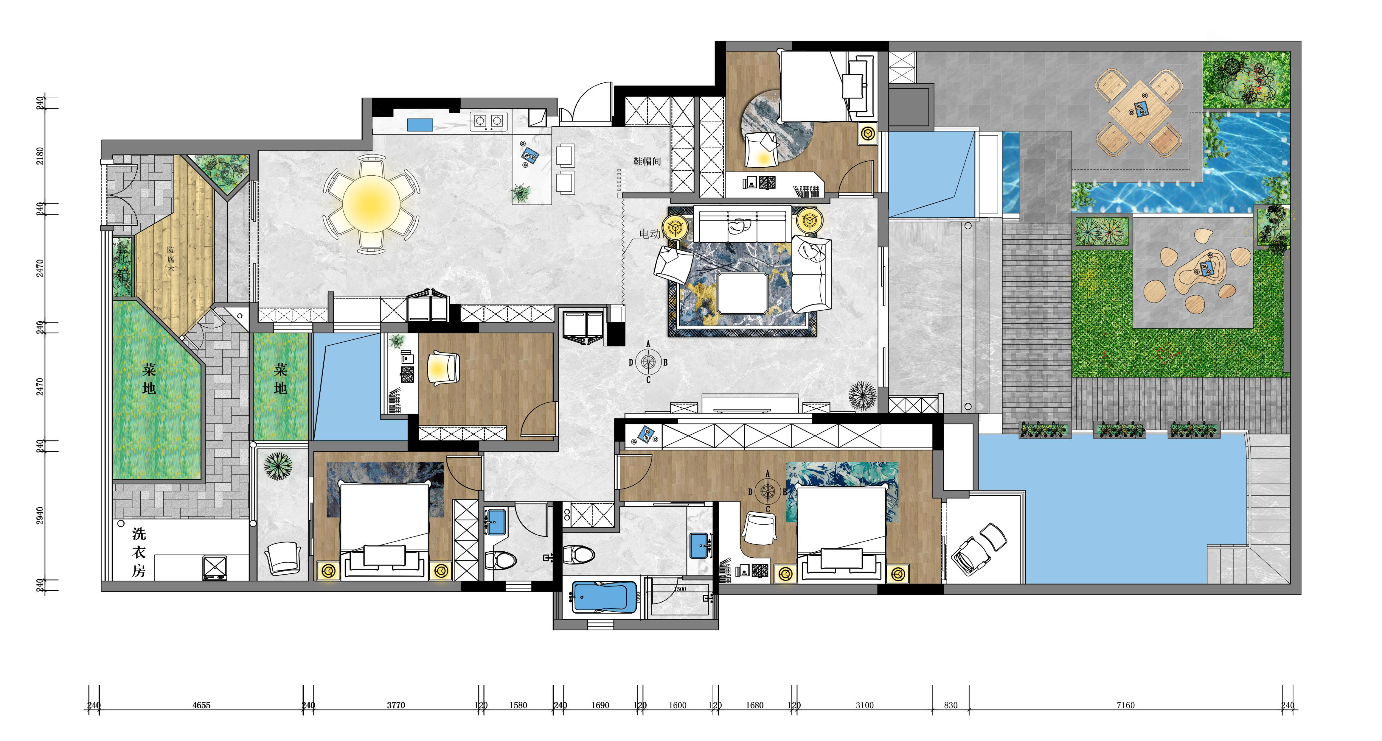 四川宜宾尚观设计· 典雅大平层三代同堂生活空间-6
