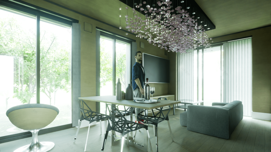 多功能室,客厅+厨房,浴室-17