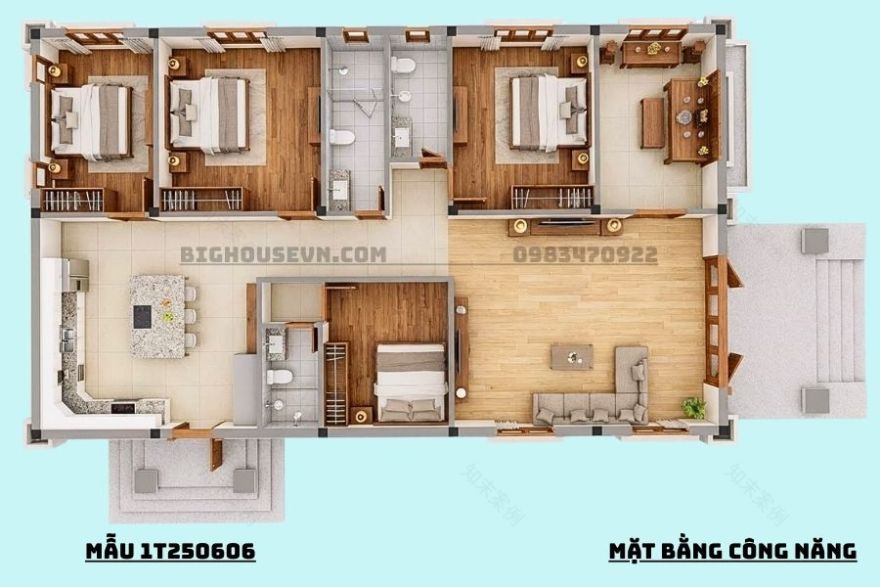 设计4层单坡顶10X17m住宅丨KTS Nguyễn Trọng Trí-4