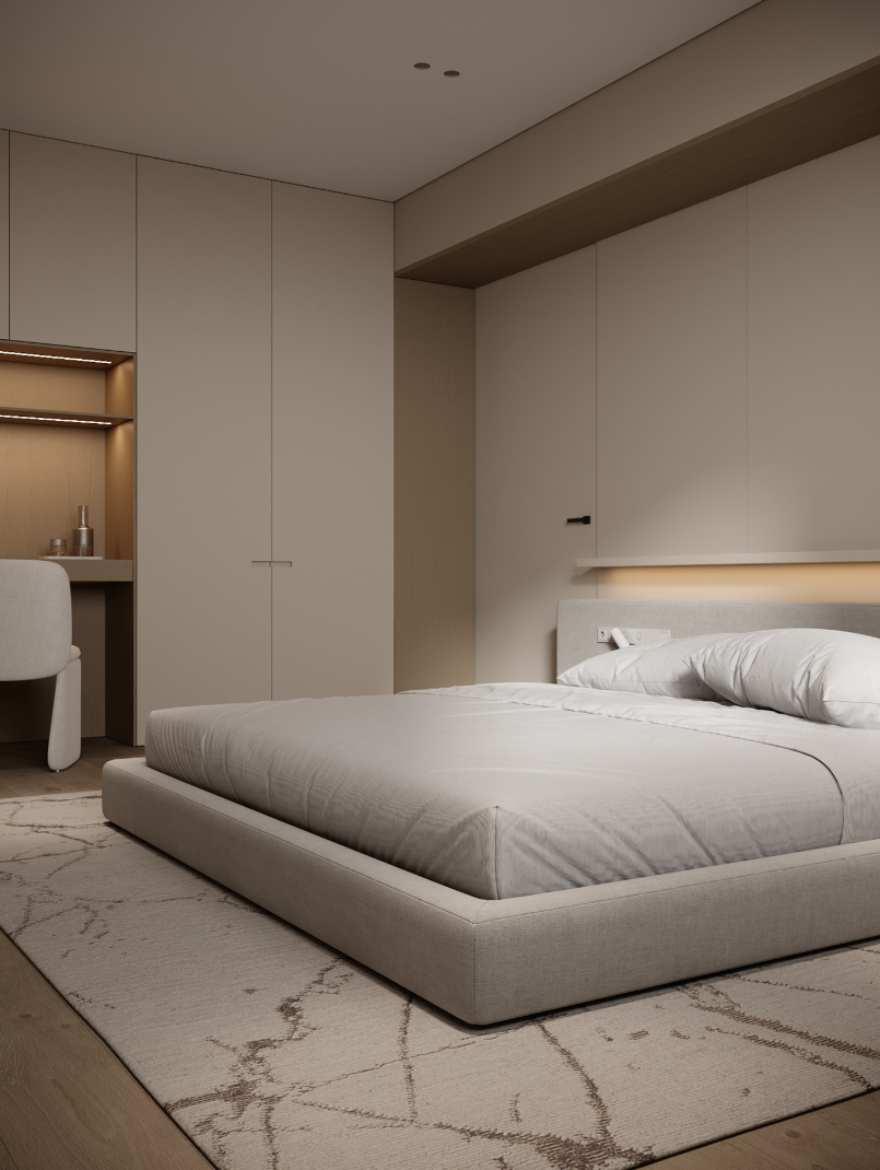 86㎡ 极简原木 温馨住宅-10