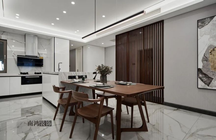 胡桃木风情 · 现代风格三室两厅设计丨浙江南鸿装饰-40