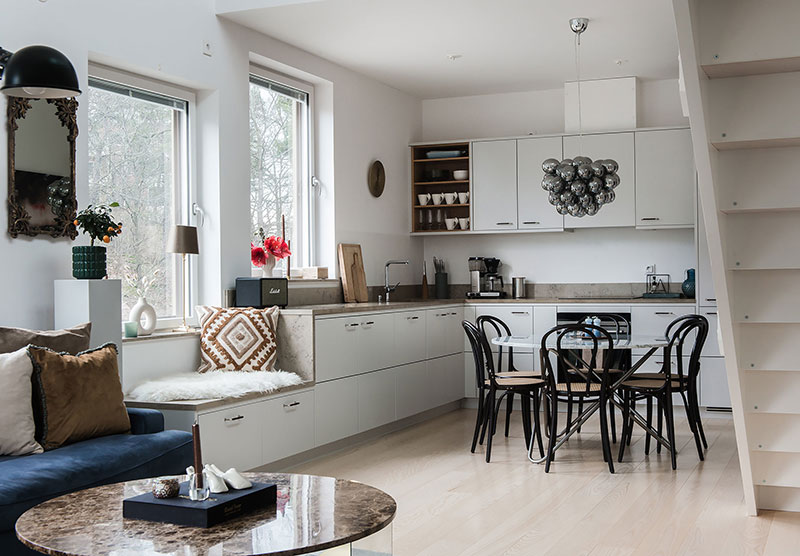 瑞典绿色乡村一居室公寓 | 露台与屋顶花园的时尚居所-9