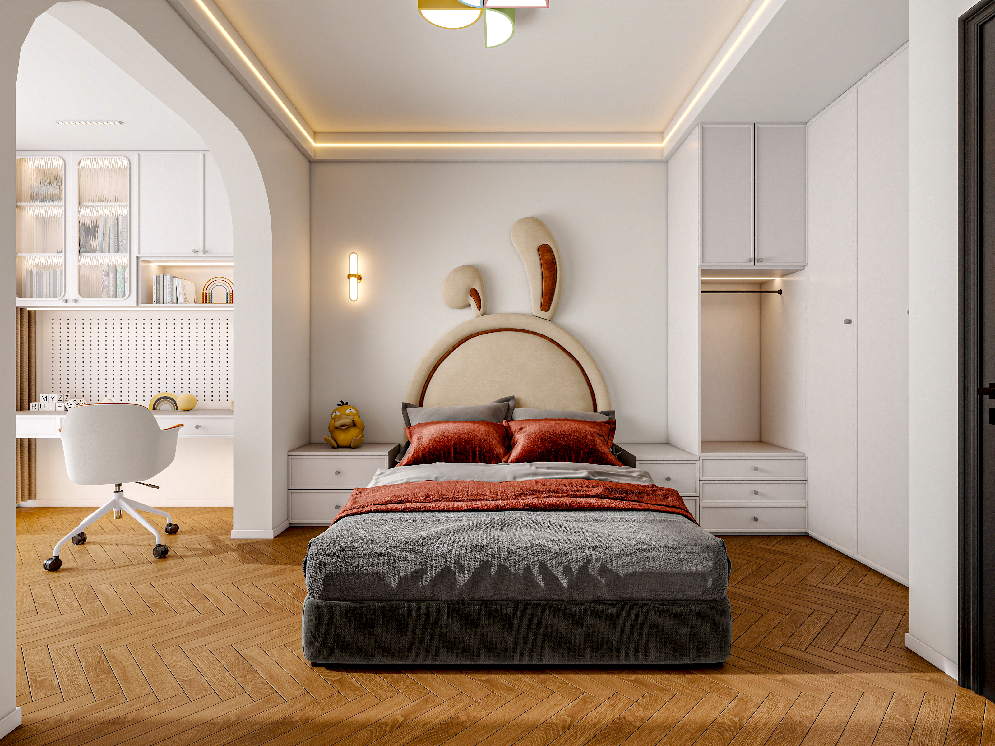 四川成都人居都市阳光（245平方简约法式顶跃六居室）-35