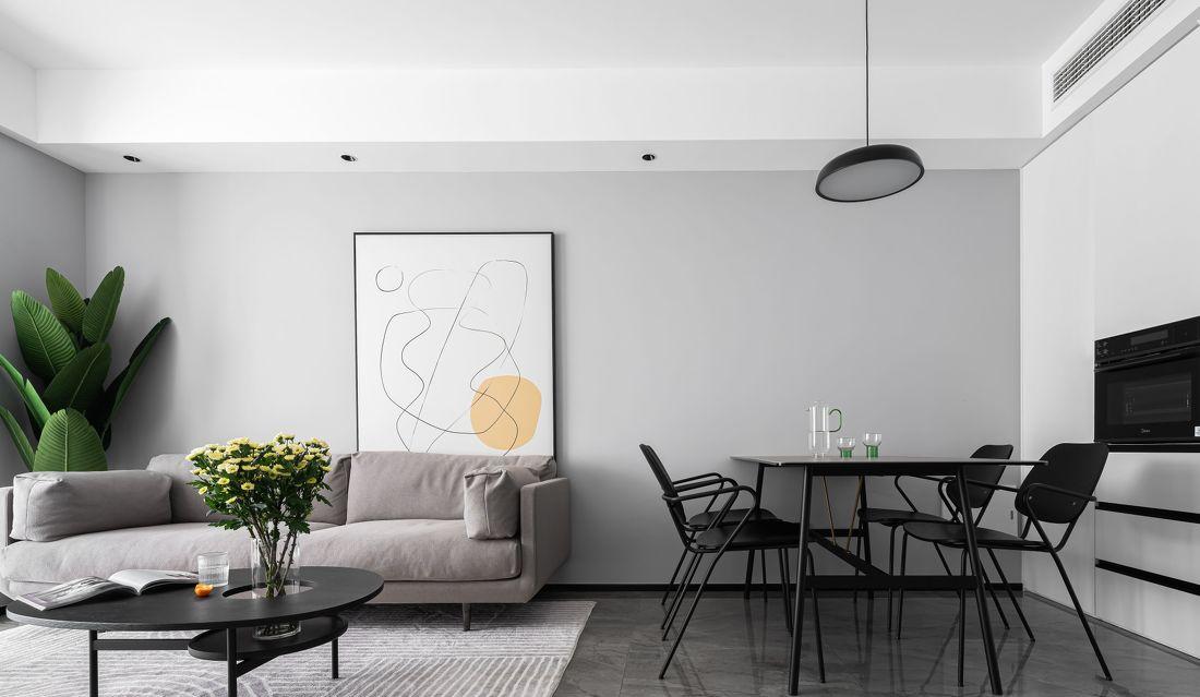 黑白灰简约小户型设计-7