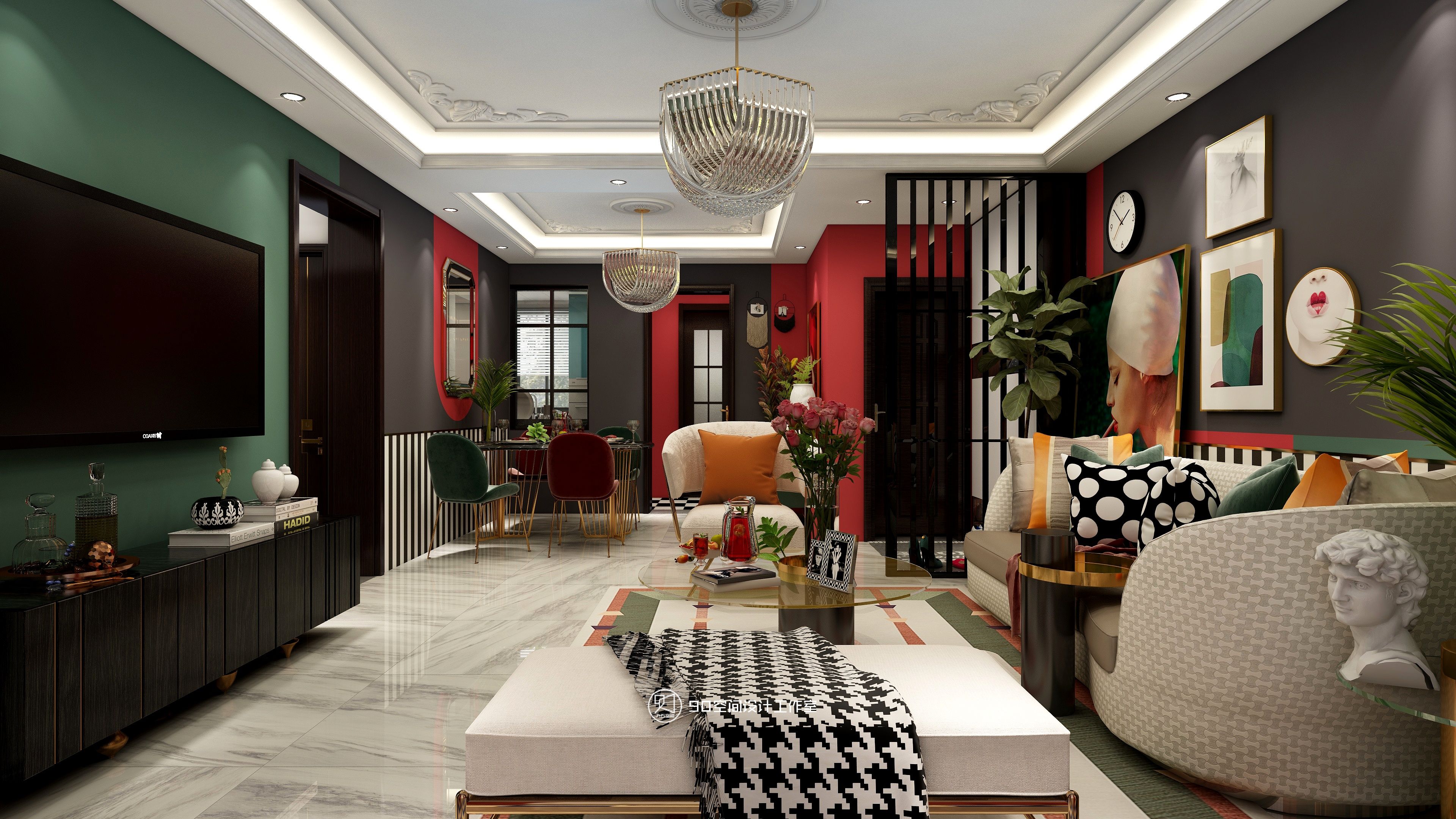 修炼爱情 · 轻奢 90 平方 2 房 2 厅 1 卫设计-17