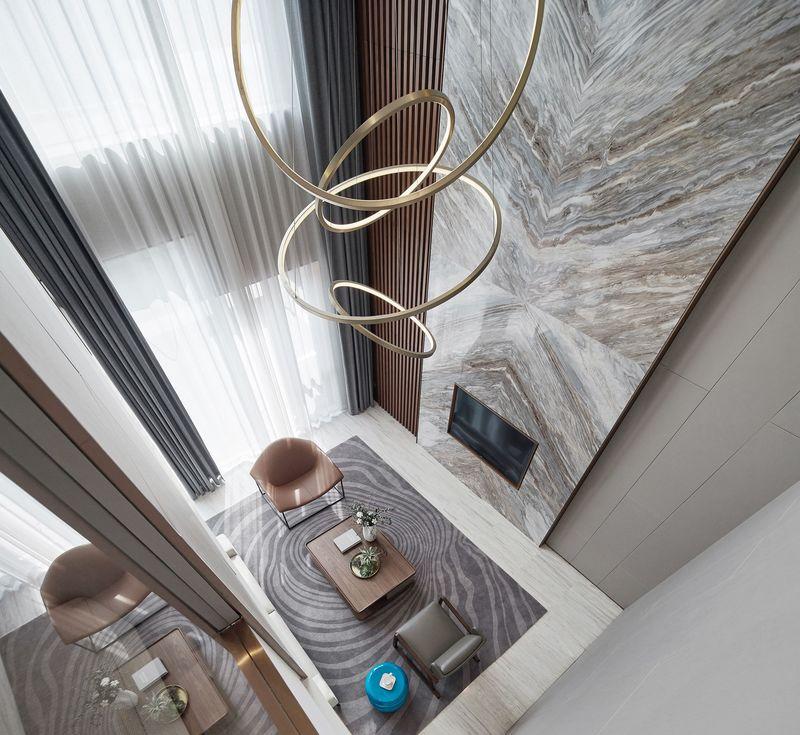 郑州永威上和郡叠层样板房——现代简约自然品味空间-22