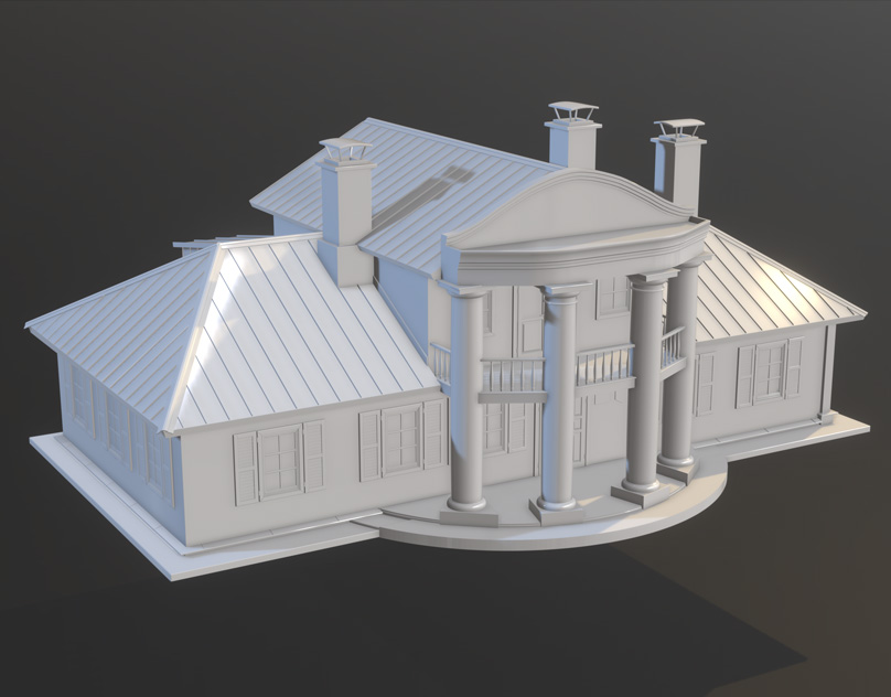 Project 3D Modeling for 3d print: House-0