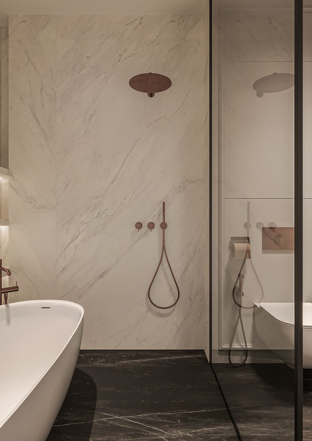 106㎡高级灰色系简约风公寓设计-22