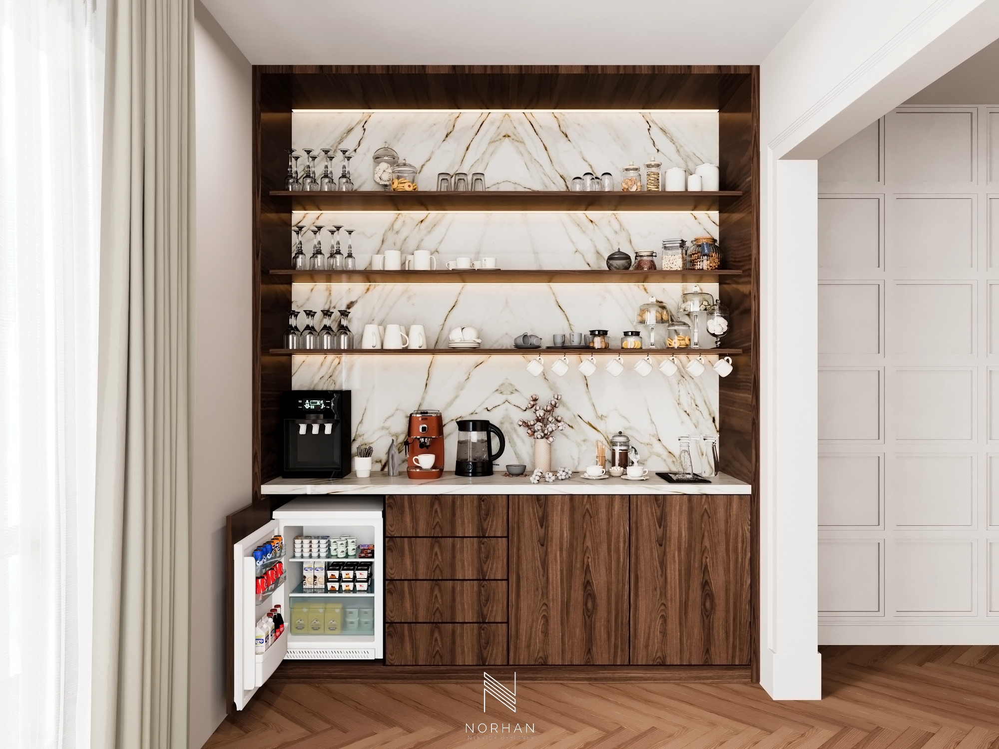 现代小厨房设计丨沙特阿拉伯丨Norhan NM-6