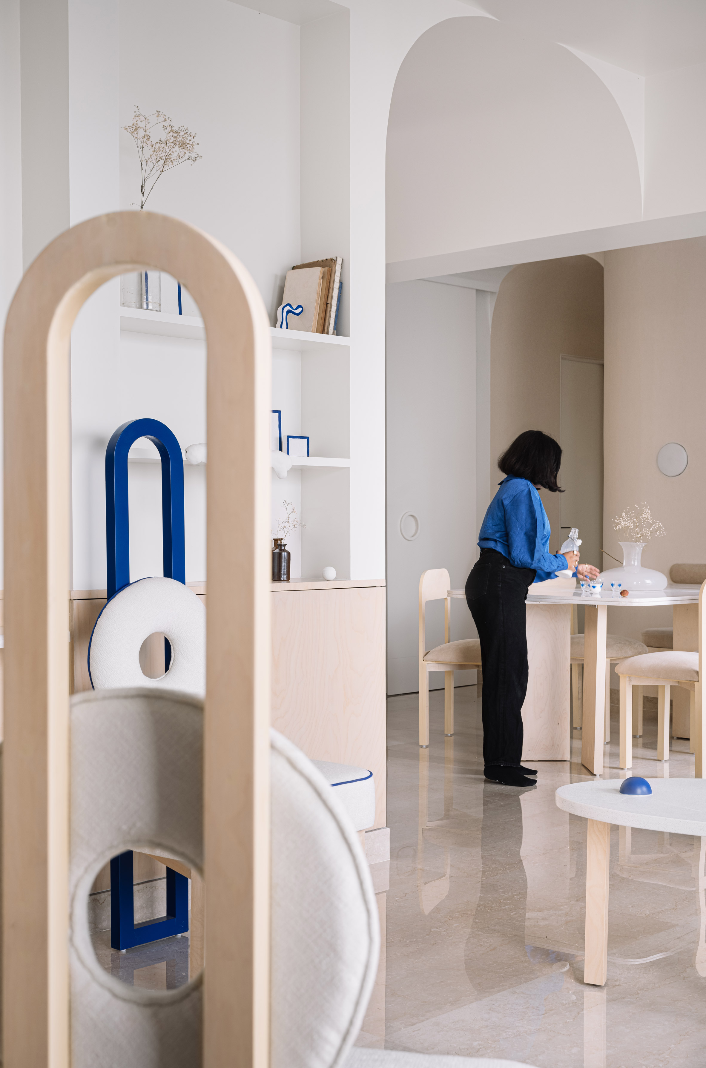 钴蓝色调住宅丨印度丨The Act of Quad-27