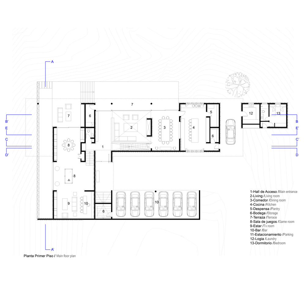 智利 Maiten 度假别墅 | 家庭共享空间与自然景观相融合-35