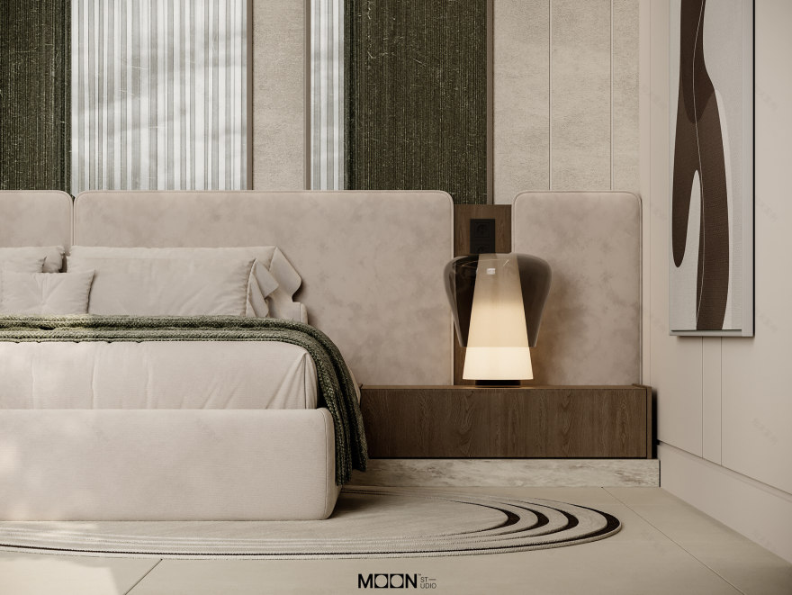 卧室设计
注:原文Desgin拼写有误,正确的拼写应该是Design 丨Moon Studio-8