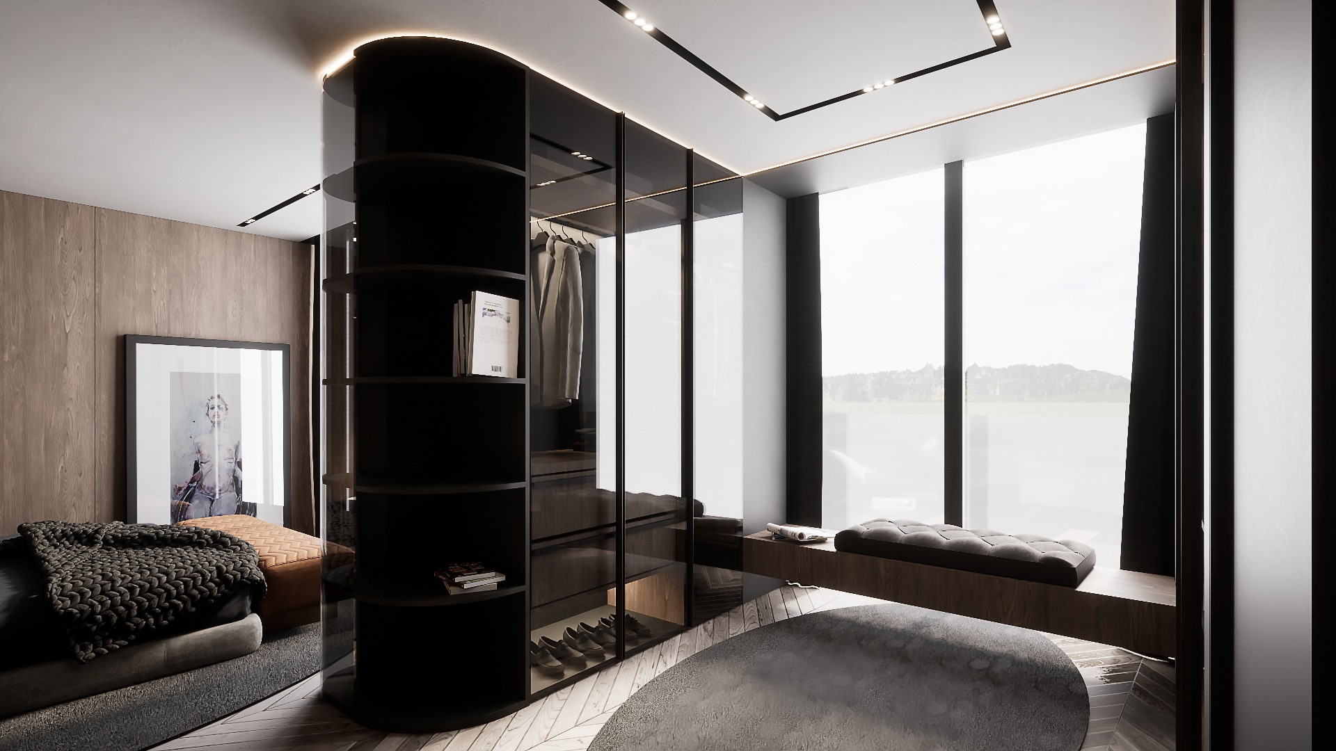 暖棕色系住宅设计 超有氛围感！-10