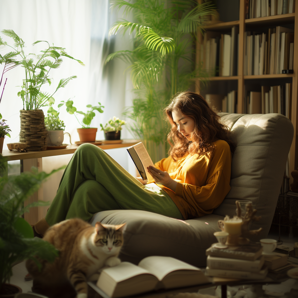 黄绿搭配空间-12