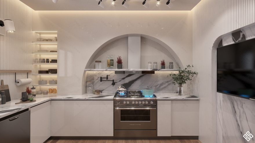 Mostaqbal City现代厨房-3