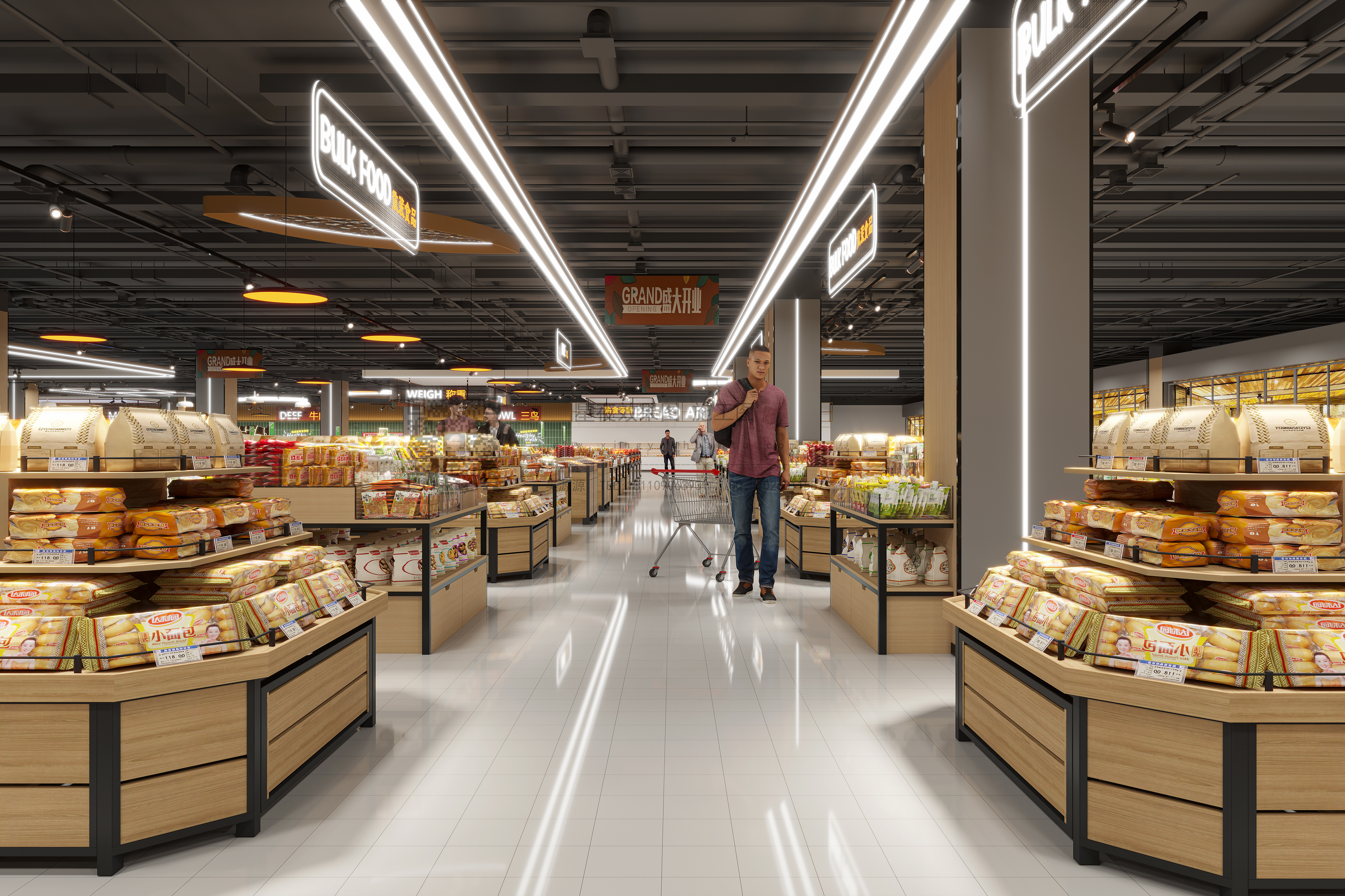 超市——商场超市效果图案例分享-3