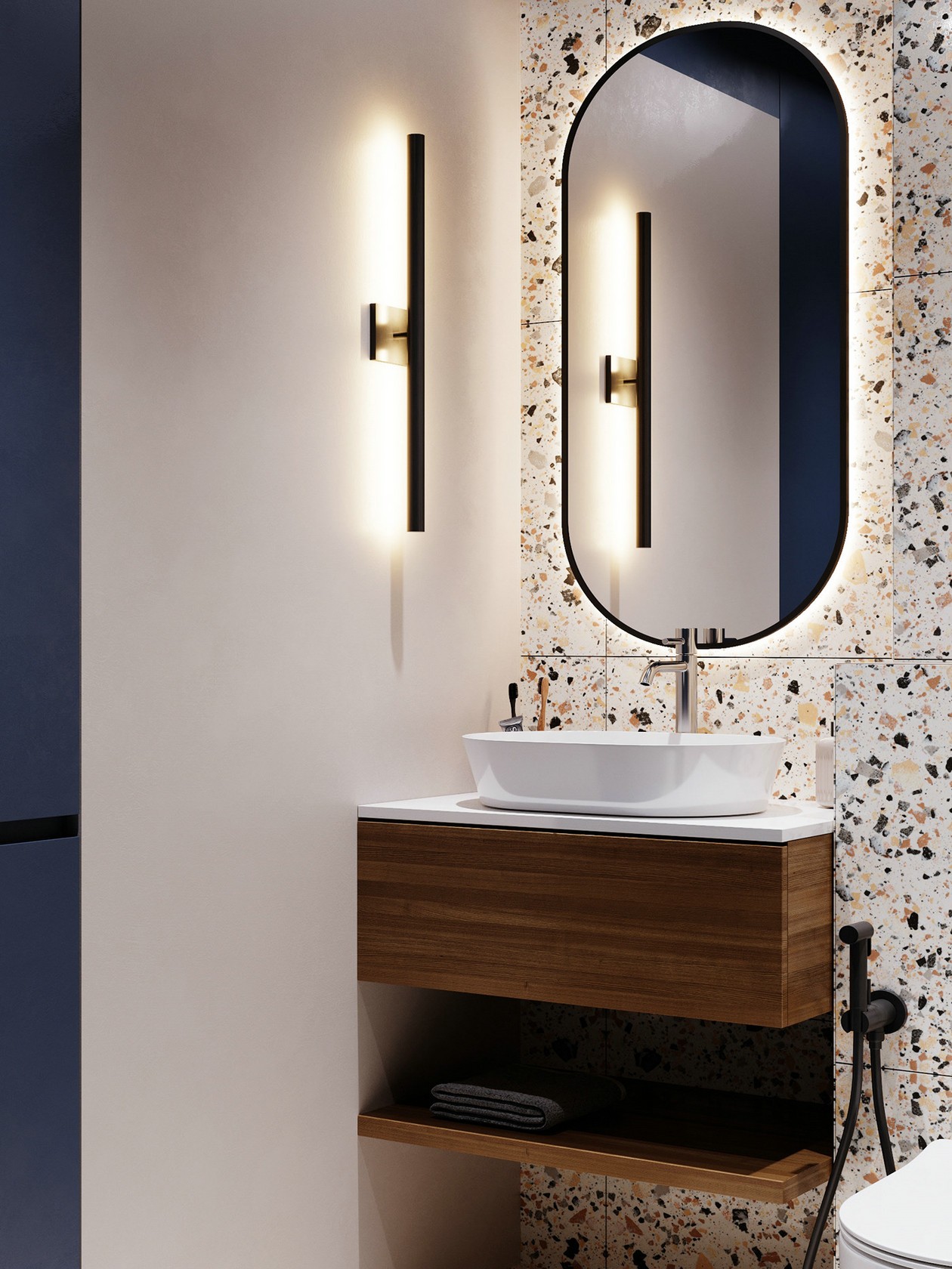 乌克兰90㎡ 蓝色系空间设计充满了浪漫与诗意-13