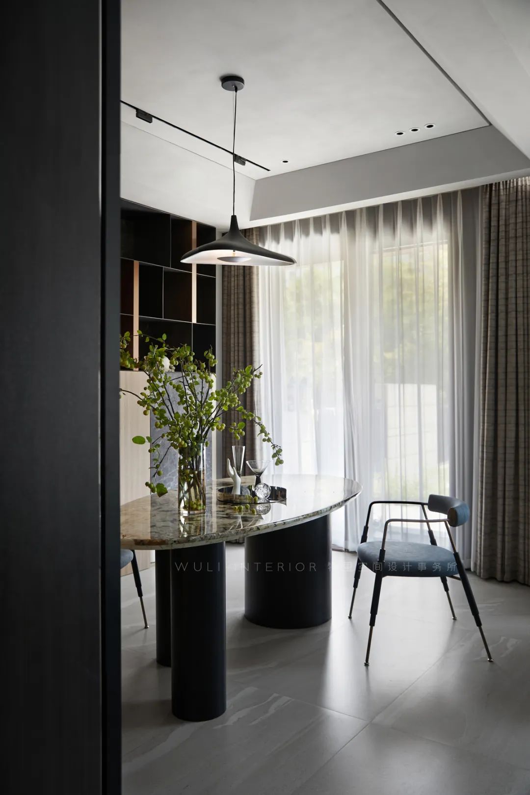 黑域奢境 · 杭州 320㎡港式轻奢别墅设计丨中国杭州丨物里空间设计事务所-30