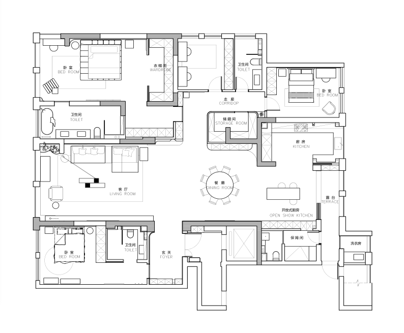 【新作】270㎡江景大平层，白墙如纸江景为画，爱是留白处的落款-12