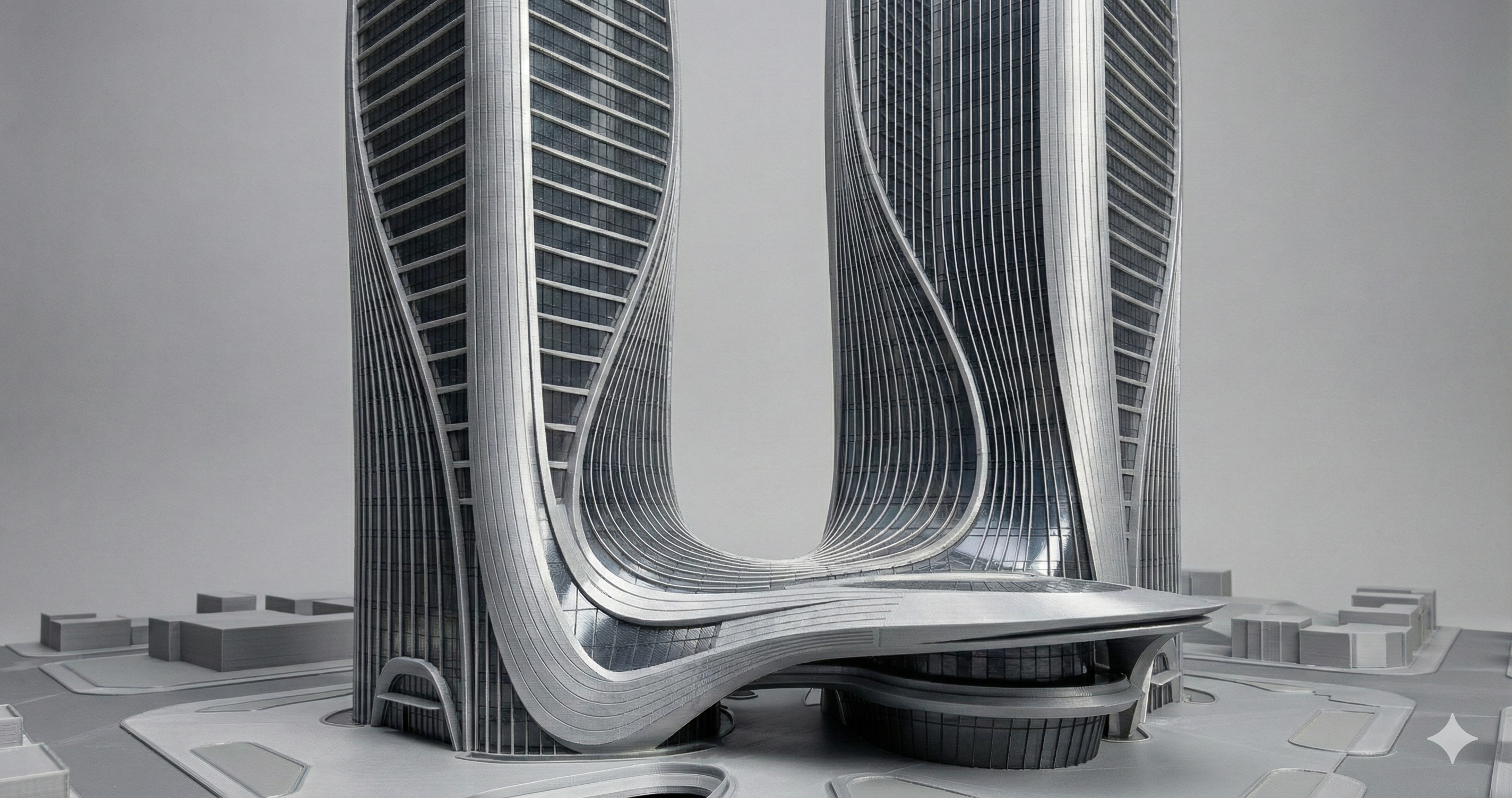 Futuristic Twin Scraper Visualization-13