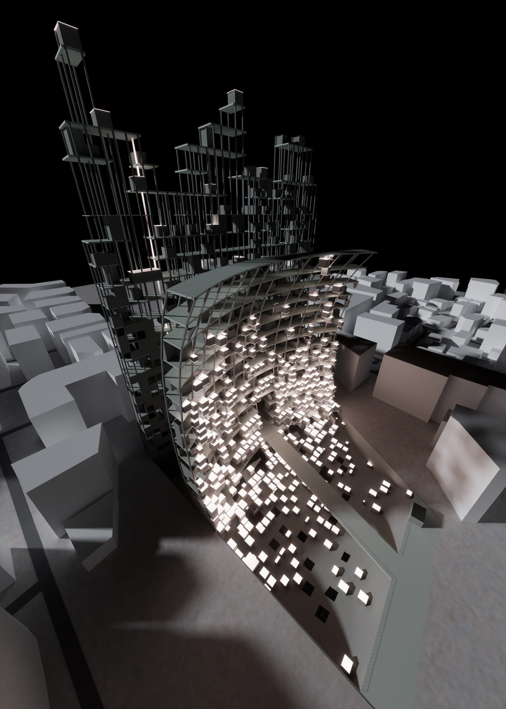 迪拜美国大学学生建筑展 | 聋人音乐厅、游牧民族建筑等 15 个项目亮相-104