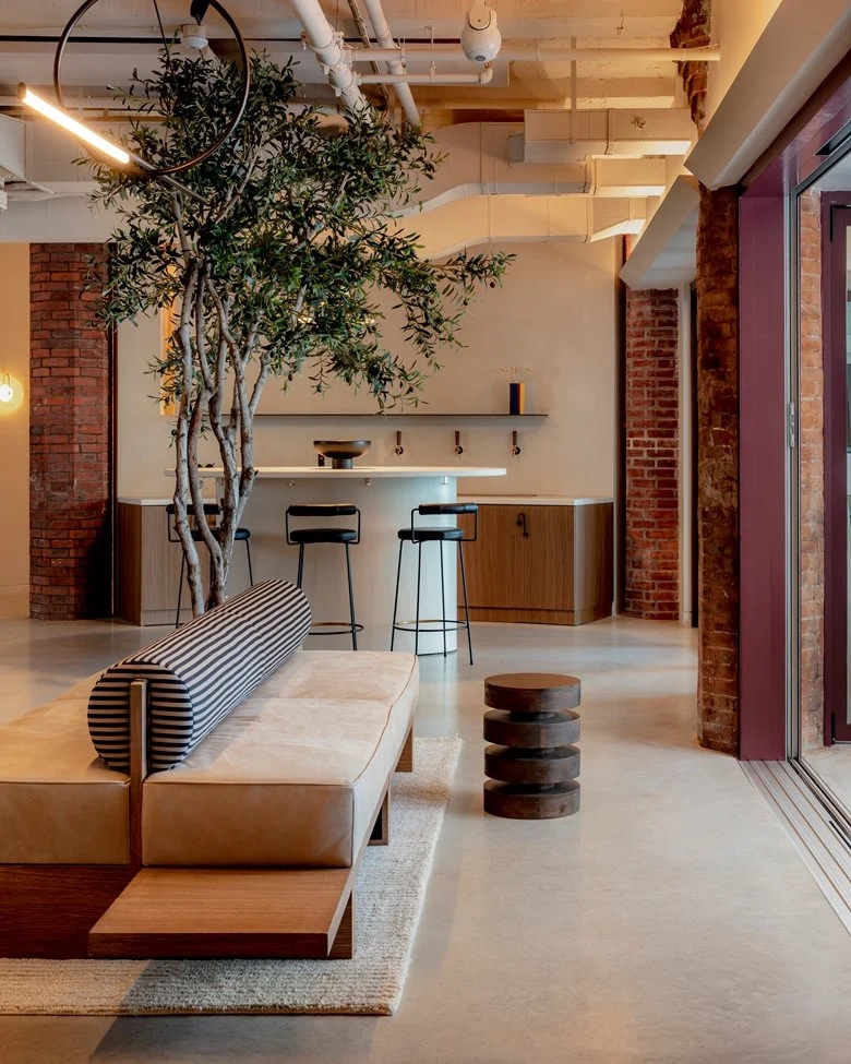 
柔和曲线和原始纹理结合低调时尚的办公室设计 - 戈者设计 | 戈者设计-3